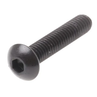 RS PRO Black Steel Hex Socket Button Screw, Hex Drive, M4 Thread, 20 mm Length 822-9108