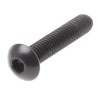 RS PRO Black Steel Hex Socket Button Screw, Hex Drive, M4 Thread, 20 mm Length 822-9108
