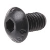 RS PRO Black Steel M5 x 8 mm Hex Socket Button Screw, Hex Drive, Grade 12.9 822-9114