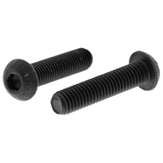 RS PRO Black Steel Hex Socket Button Screw M8 x 35 mm Grade 10.9 ISO 7380 822-9133