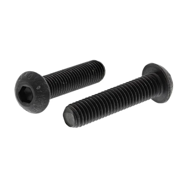 RS PRO Black Steel Hex Socket Button Screw M8 x 35 mm Grade 10.9 ISO 7380 822-9133