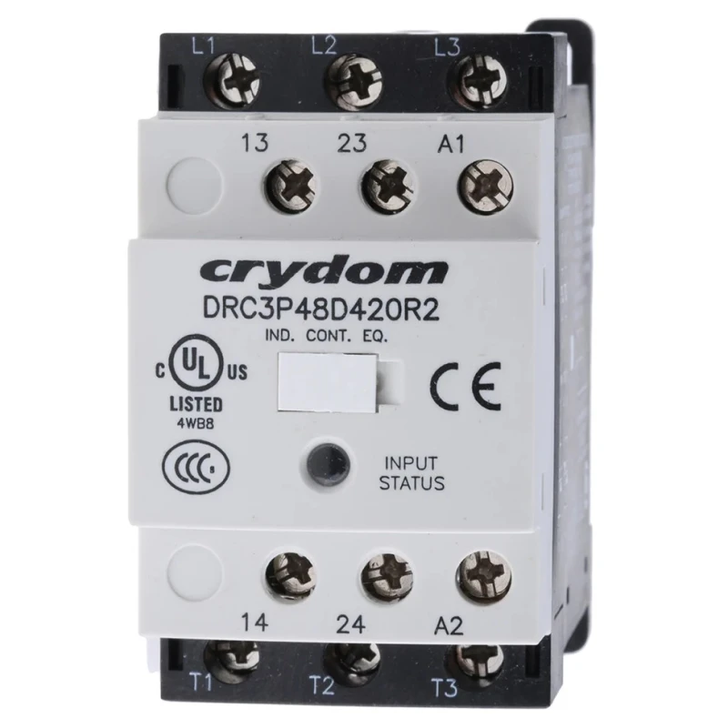 Crydom Solid State Contactor 7.6 A Load, 510 V AC Load, DIN Rail Mount, 30 V AC/DC Control DRC3P48D420R2