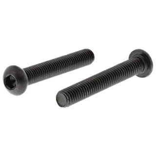 RS PRO Black Steel Hex Socket Button Screw M6 x 40 mm, Grade 10.9, Hex Drive, ISO 7380 822-9127