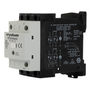 Crydom Solid State Relay DIN Rail Mount, 7.6 A Load, 400 V AC Load, 208-265 V AC Control, DRC3R40A400