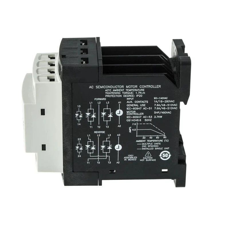Sensata / Crydom Crydom DRC Series Solid State Relay 7.6 A Load, DIN Rail Mount, 510 V AC Load, 140 V AC Control DRC3R48B420