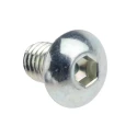 RS PRO Bright Zinc Steel Hex Socket Button Screw Thread M4 Length 6mm Hex Drive ISO 7380 Standard 822-9164