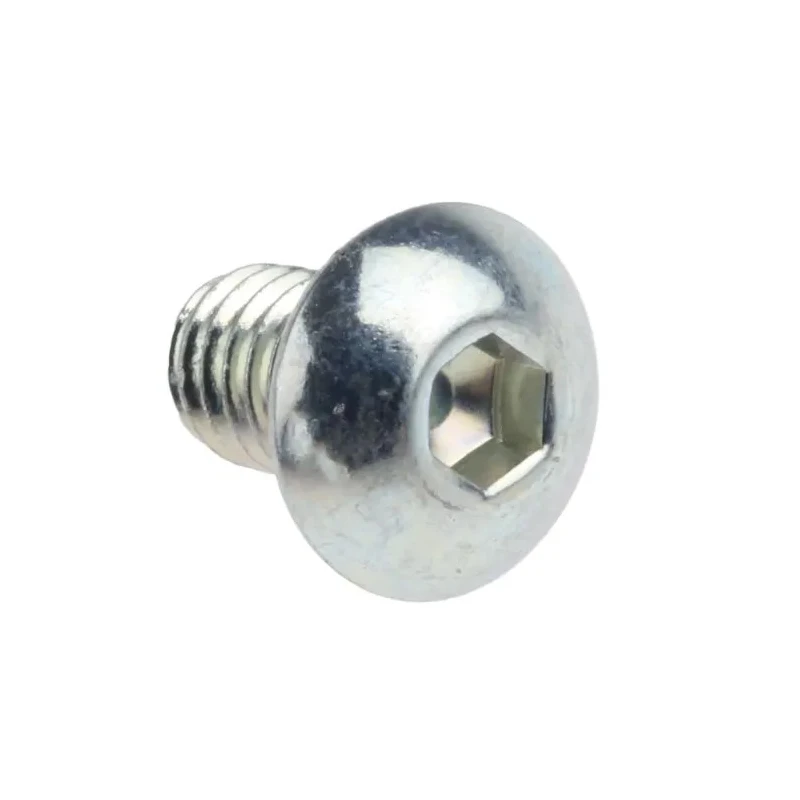 RS PRO Bright Zinc Steel Hex Socket Button Screw Thread M4 Length 6mm Hex Drive ISO 7380 Standard 822-9164