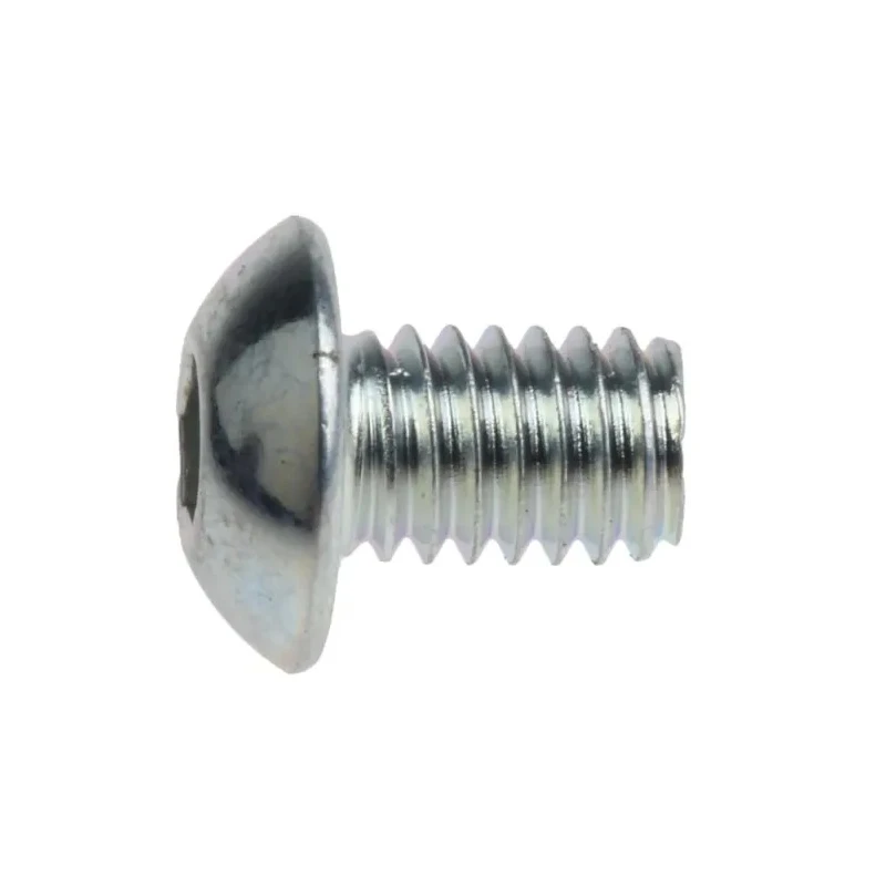 RS PRO Bright Zinc Steel Hex Socket Button Screw Thread M4 Length 6mm Hex Drive ISO 7380 Standard 822-9164