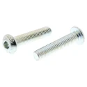 RS PRO Bright Zinc Steel Hex Socket Button Screw M4 x 20 mm ISO 7380 Steel 822-9167
