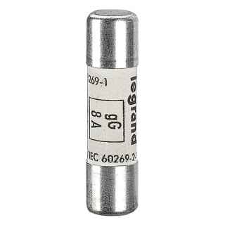 Legrand 8A Ceramic Cartridge Fuse 10 x 38 mm 500V AC 0 133 08