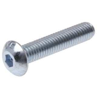 RS PRO Bright Zinc Steel Hex Socket Button Screw, Hex, M5 x 25 mm 822-9177
