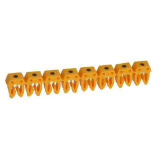 Legrand CAB 3 Pre-Printed Clip-On Cable Marker, Black Legend on Yellow for 0.15 to 1.5 mm² Wiring 0 382 71