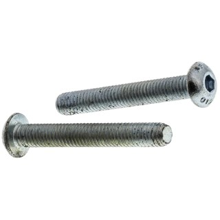 RS PRO Bright Zinc Steel Hex Socket Button Screw M5 x 35 mm 822-9186