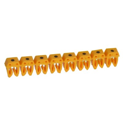 Legrand CAB 3 Clip-On Pre-Printed Cable Marker, Yellow Black Legend, for 1.5 to 6 mm² Wiring, Model 0 382 81