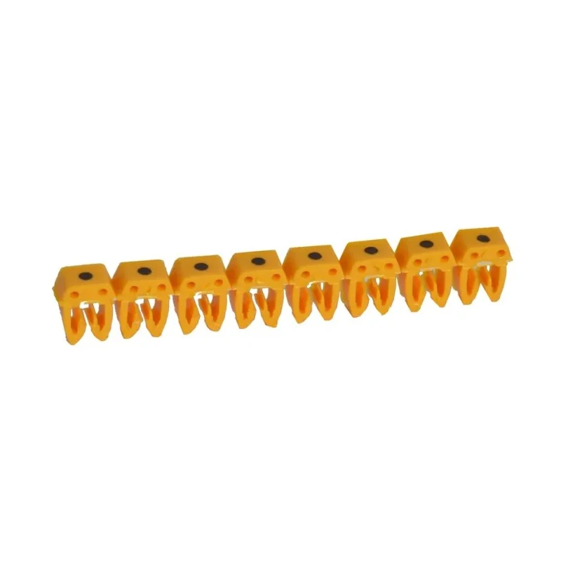 Legrand CAB 3 Clip-On Pre-Printed Cable Marker, Yellow Black Legend, for 1.5 to 6 mm² Wiring, Model 0 382 81