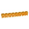 Legrand CAB 3 Clip-On Pre-Printed Cable Marker, Yellow Black Legend, for 1.5 to 6 mm² Wiring, Model 0 382 81