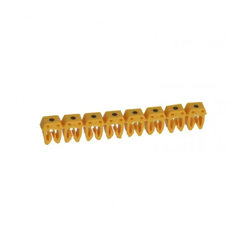 Legrand CAB 3 Clip-On Pre-Printed Cable Marker, Yellow Black Legend, for 1.5 to 6 mm² Wiring, Model 0 382 81