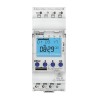 Theben Digital DIN Rail Time Switch 230V AC, Weekly Program, 84 Memory Spaces, Lithium Battery 10 Year Life Top3 TR611