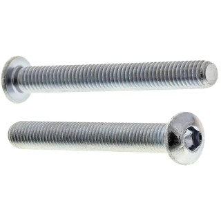 RS PRO Bright Zinc Steel Hex Socket Button Screw, Hex Drive, M6 Thread, 50 mm Length 822-9192