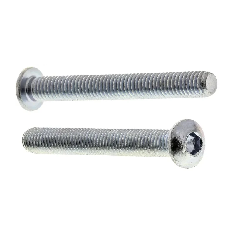 RS PRO Bright Zinc Steel Hex Socket Button Screw, Hex Drive, M6 Thread, 50 mm Length 822-9192