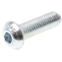 RS PRO Bright Zinc Steel Hex Socket Button Screw M10 x 35 mm 822-9228
