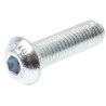 RS PRO Bright Zinc Steel Hex Socket Button Screw M10 x 35 mm 822-9228