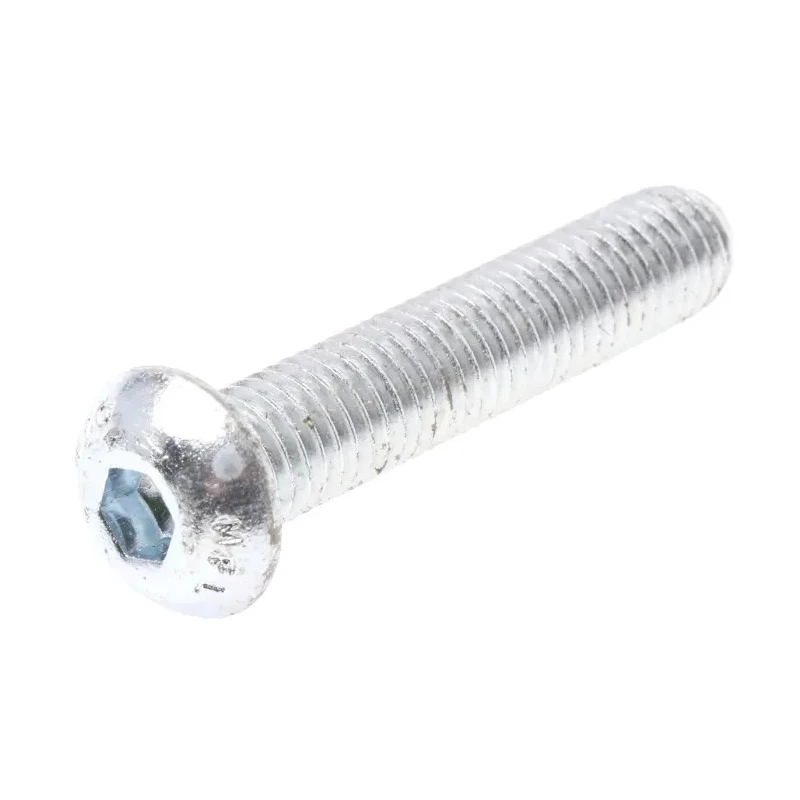 RS PRO Bright Zinc Steel Hex Socket Button Screw Hex M10 x 50 mm 822-9230