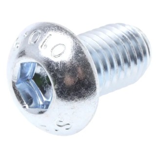RS PRO Bright Zinc Steel Hex Socket Button Screw M12 x 20 mm ISO 7380 822-9234