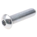 RS PRO Bright Zinc Steel Hex Socket Button Screw M10 x 40 mm 822-9237