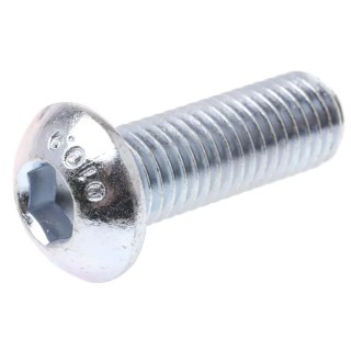 RS PRO Bright Zinc Steel Hex Socket Button Screw Thread M12 Length 35mm Hex Drive 822-9240
