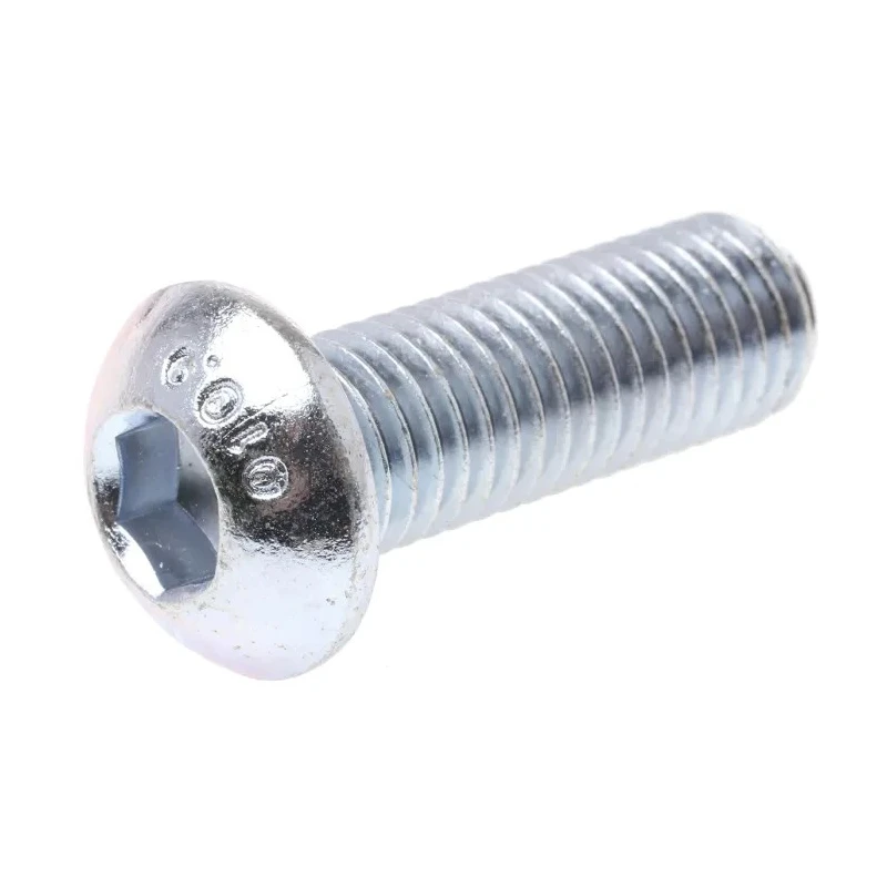 RS PRO Bright Zinc Steel Hex Socket Button Screw Thread M12 Length 35mm Hex Drive 822-9240