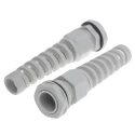 Alpha Wire Grey Polyamide 66 Cable Gland PG13.5 Thread, 6 mm Minimum, 12 mm Maximum Cable Diameter, IP68 Protection 822-9587