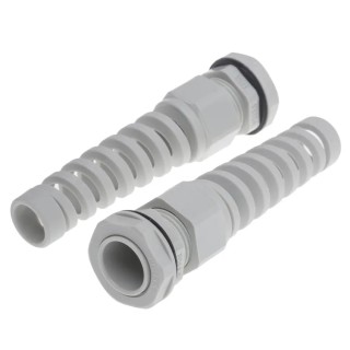 Alpha Wire Grey Polyamide 66 Cable Gland PG13.5 Thread, 6 mm Minimum, 12 mm Maximum Cable Diameter, IP68 Protection 822-9587