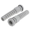 Alpha Wire Grey Polyamide 66 Cable Gland PG13.5 Thread, 6 mm Minimum, 12 mm Maximum Cable Diameter, IP68 Protection 822-9587