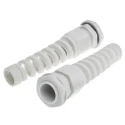 Alpha Wire Grey Polyamide 66 Cable Gland, Thread, 10 mm min. Cable Diameter, 14 mm max. Cable Diameter, IP68 Rated PG16