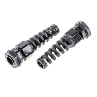 RND RS PRO Black Polyamide 66 Cable Gland PG9 Thread 4mm Min. 8mm Max. IP68 822-9603
