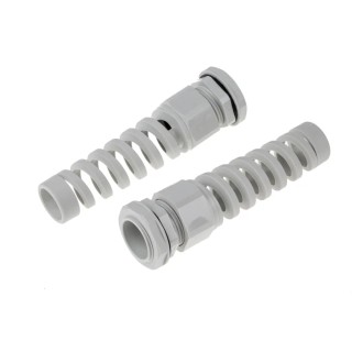 RS PRO Grey Polyamide 66 Cable Gland, PG21 Thread, 13 mm Min., 18 mm Max., IP68, Temperature -40°C to 85°C PG21