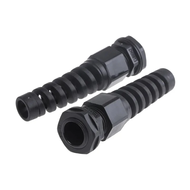Alpha Wire Black Polyamide 66 Cable Gland Thread, 5 mm min. to 10 mm max., IP68, Locknut Included PG11