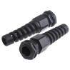 Alpha Wire Black Polyamide 66 Cable Gland Thread, 5 mm min. to 10 mm max., IP68, Locknut Included PG11