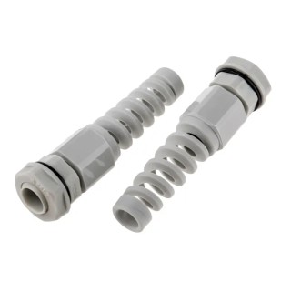RND RS PRO Grey Polyamide 66 Cable Gland with M12 Thread, 3 mm Min., 6.5 mm Max. Cable Diameter, IP68, UL 94V-2 822-9616
