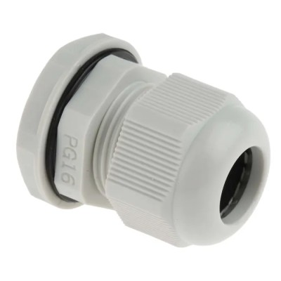 RS PRO Grey Polyamide 66 Cable Gland PG16 Thread 10 mm Min. 14 mm Max. IP68 PG16