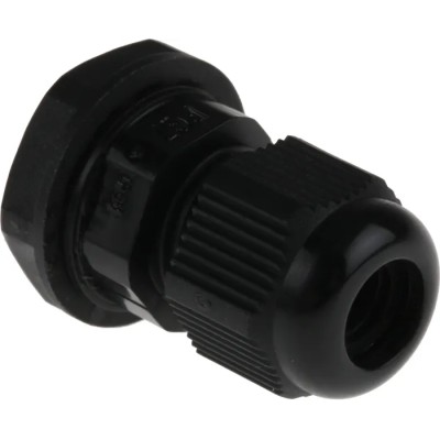 RS PRO Black Polyamide 66 Cable Gland PG7 Thread, 3.5 mm Min, 6 mm Max, IP68 822-9666