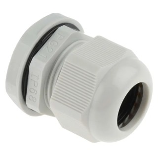 RS PRO Grey Polyamide 66 Cable Gland, PG21 Thread, 13 mm Min. Cable Diameter, 18 mm Max. Cable Diameter, IP68 Protection PG21