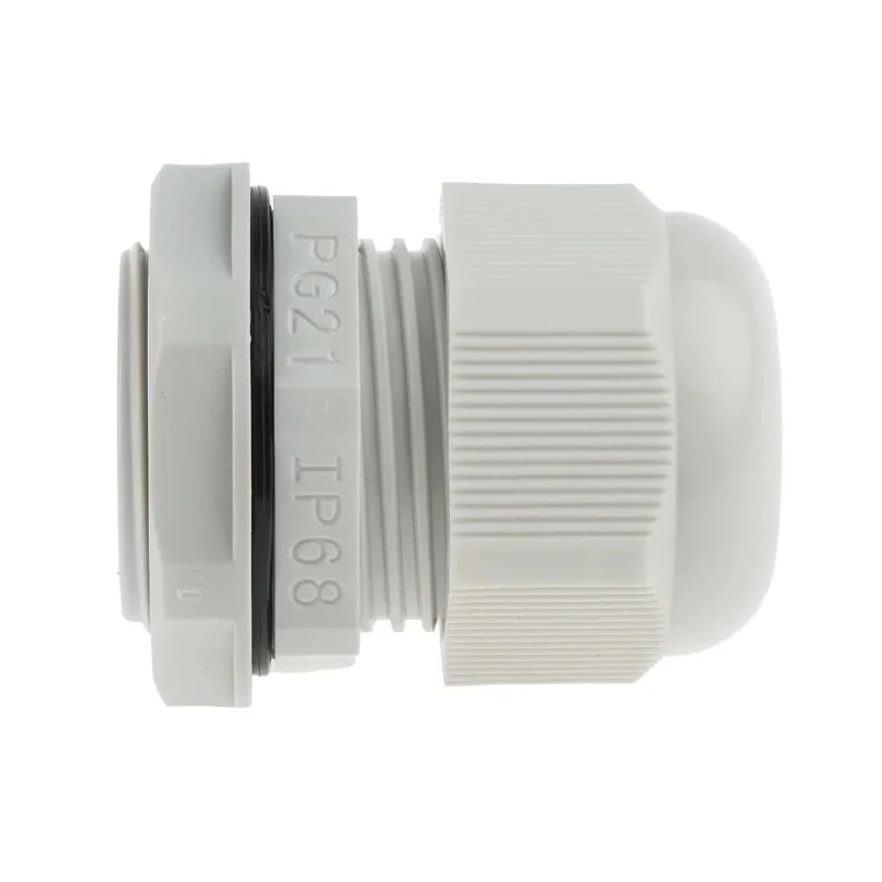 RS PRO Grey Polyamide 66 Cable Gland, PG21 Thread, 13 mm Min. Cable Diameter, 18 mm Max. Cable Diameter, IP68 Protection PG21