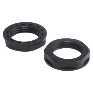 RS PRO Black Polyamide 66 Cable Gland Locknut PG13.5 Thread IP68 IP68