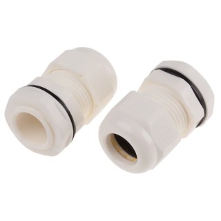 RS PRO White Polyamide 66 Cable Gland M20 Thread 10 mm Min. 14 mm Max. IP68 822-9782