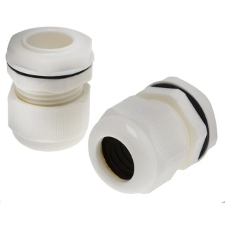 RS PRO White Polyamide 66 Cable Gland M25 Thread 13 mm Min. 18 mm Max. IP68 822-9785