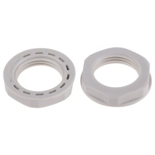 RS PRO Grey Polyamide 66 Cable Gland Locknut M20 Thread IP68 822-9805