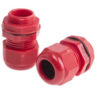 RS PRO Red Polyamide 66 Cable Gland M25 Thread 13 mm Min. 18 mm Max. IP68 822-9798