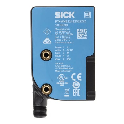 SICK Contrast Sensor RGB LED 13 mm Maximum Detection, NPN Output, 100 mA, IP67, 28.8V dc 